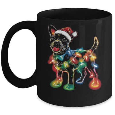 Funny Santa Bull Terrier Retriever Christmas Lights Dog Lover Mug | siriusteestore