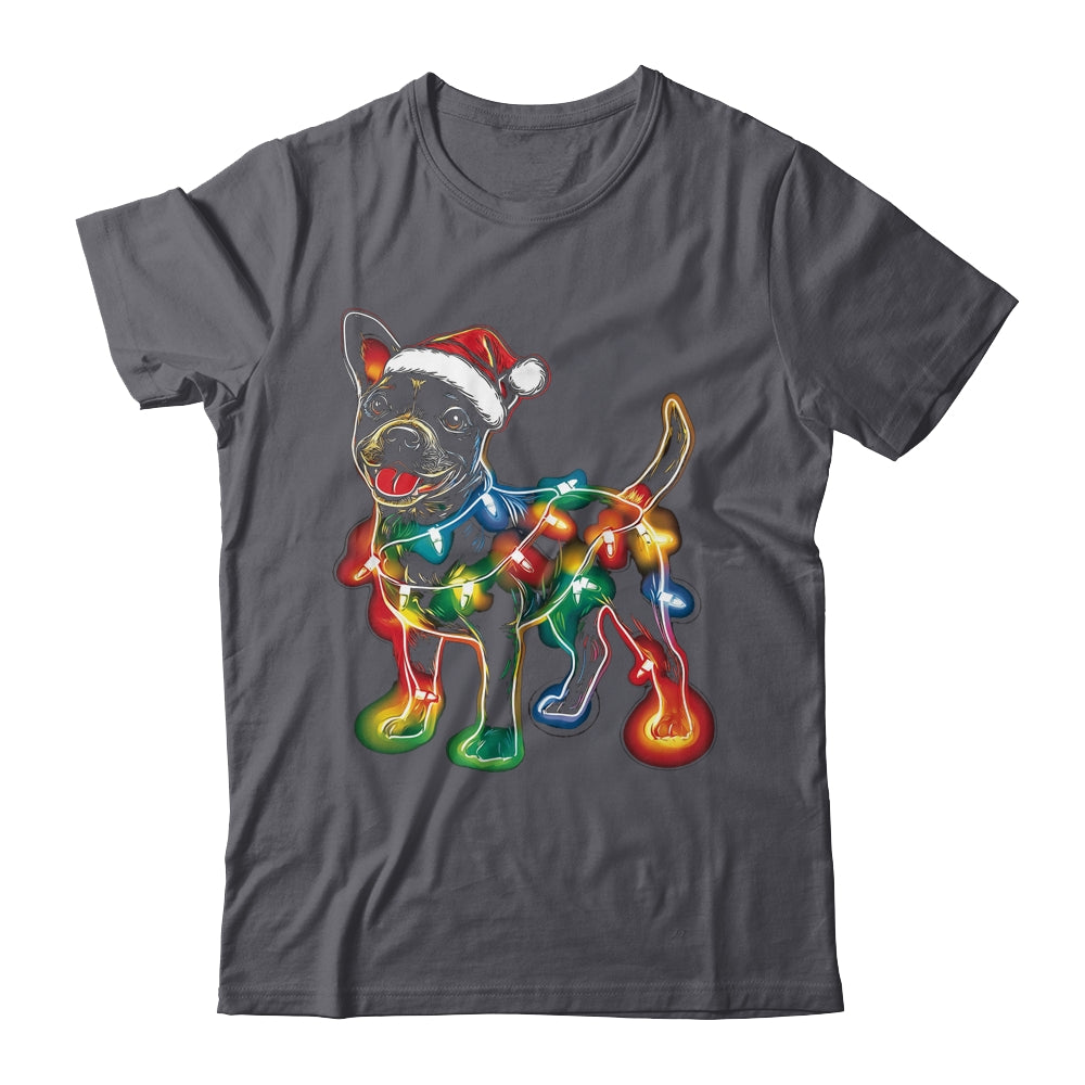 Funny Santa Bull Terrier Retriever Christmas Lights Dog Lover Shirt & Sweatshirt | siriusteestore