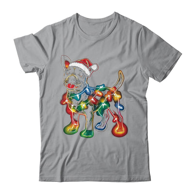 Funny Santa Bull Terrier Retriever Christmas Lights Dog Lover Shirt & Sweatshirt | siriusteestore