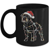 Funny Santa Bulldog Retriever Christmas Lights Dog Lover Mug | siriusteestore