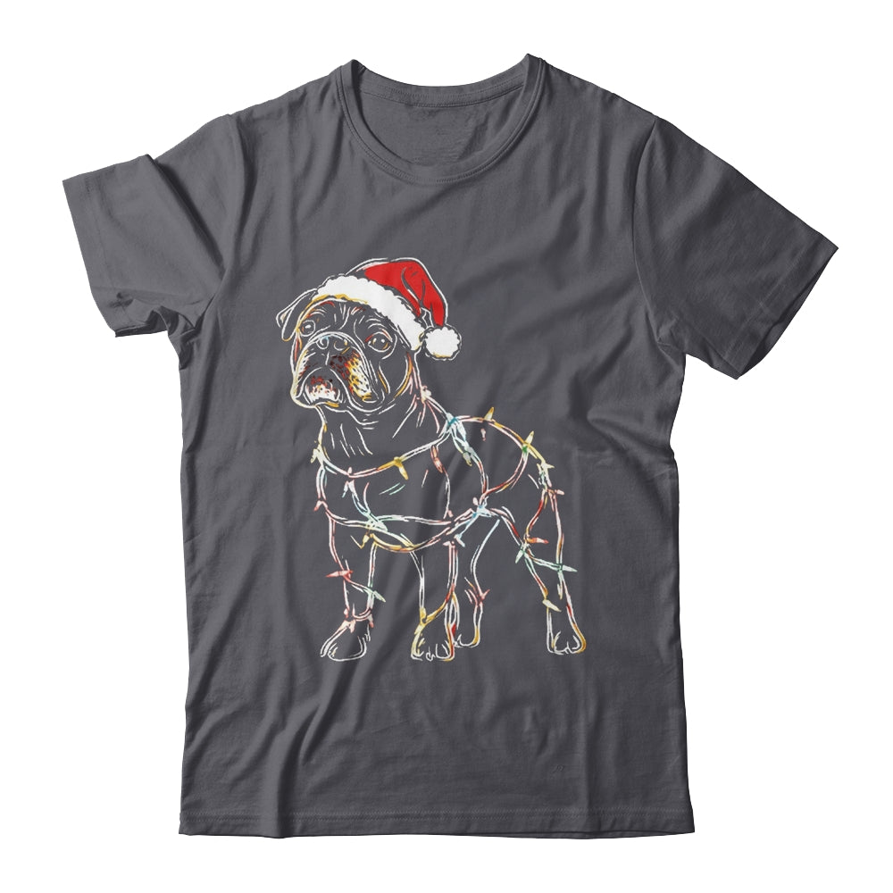 Funny Santa Bulldog Retriever Christmas Lights Dog Lover Shirt & Sweatshirt | siriusteestore