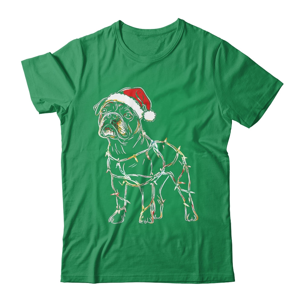 Funny Santa Bulldog Retriever Christmas Lights Dog Lover Shirt & Sweatshirt | siriusteestore