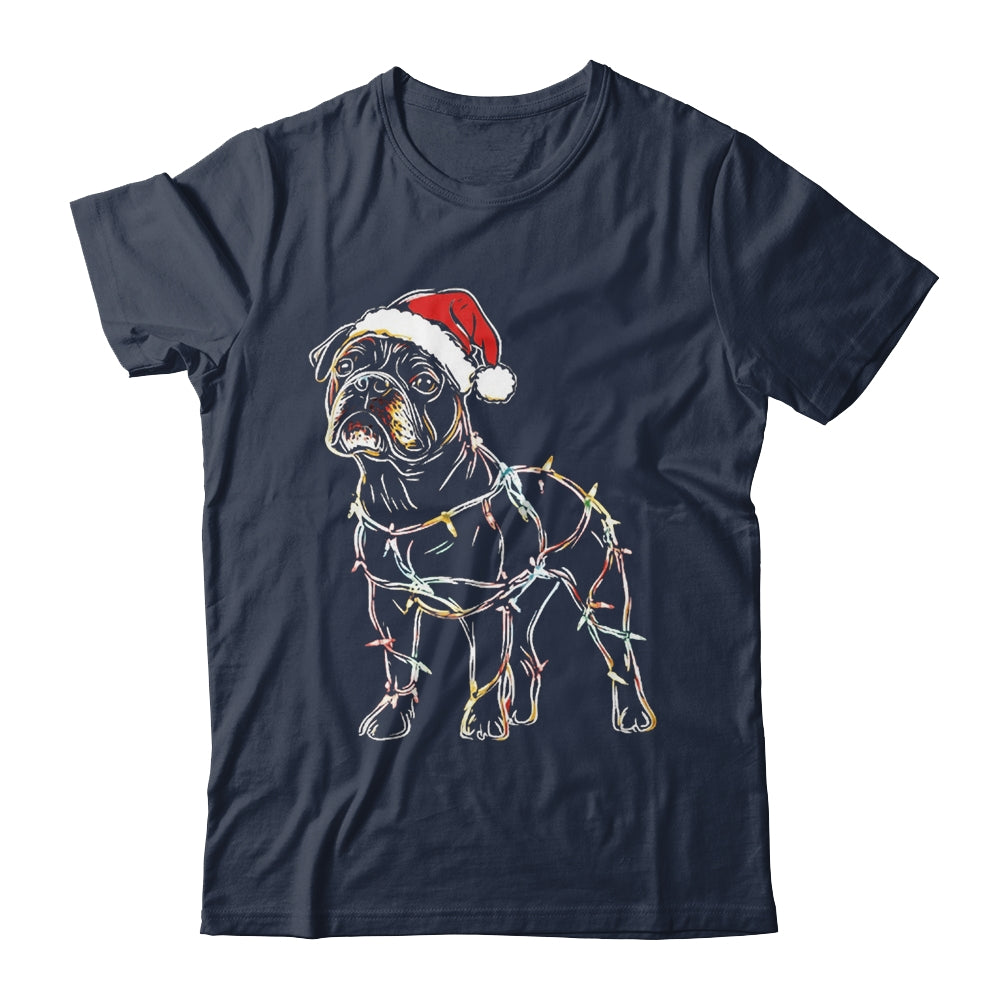 Funny Santa Bulldog Retriever Christmas Lights Dog Lover Shirt & Sweatshirt | siriusteestore