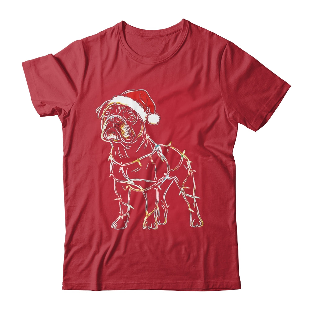 Funny Santa Bulldog Retriever Christmas Lights Dog Lover Shirt & Sweatshirt | siriusteestore