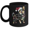 Funny Santa Corgi Retriever Christmas Lights Dog Lover Mug | siriusteestore