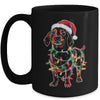 Funny Santa Dachshund Retriever Christmas Lights Dog Lover Mug | siriusteestore
