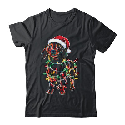 Funny Santa Dachshund Retriever Christmas Lights Dog Lover Shirt & Sweatshirt | siriusteestore