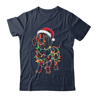 Funny Santa Dachshund Retriever Christmas Lights Dog Lover Shirt & Sweatshirt | siriusteestore