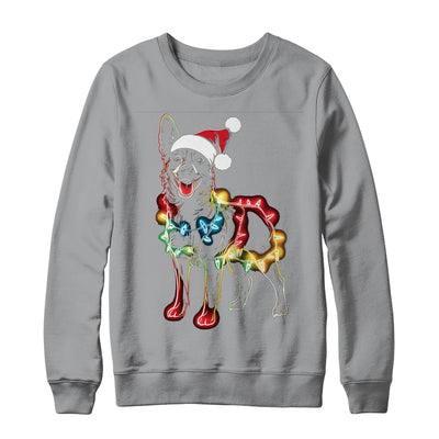 Funny Santa German Shepherd Retriever Christmas Lights Dog Lover Shirt & Sweatshirt | siriusteestore