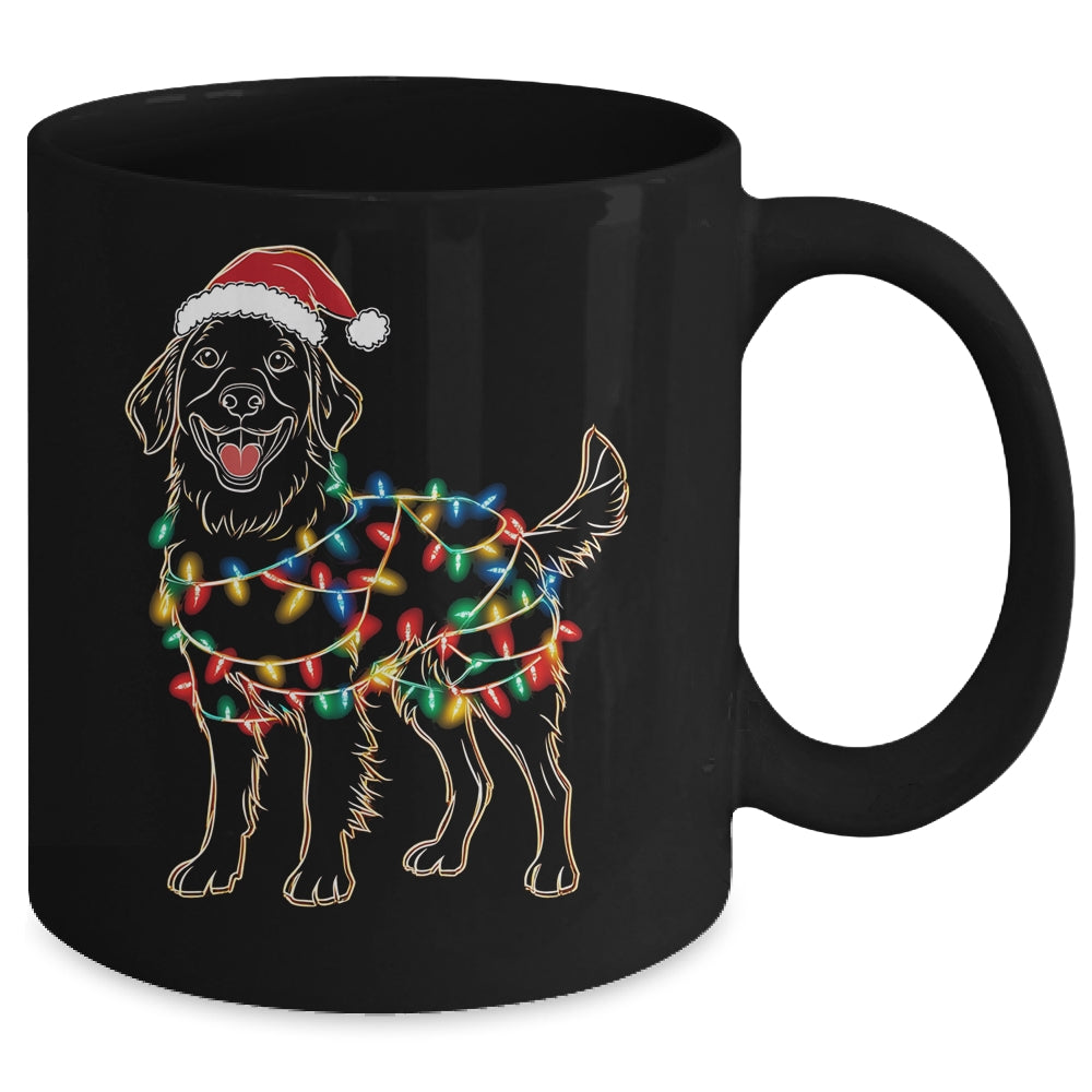 Funny Santa Golden Retriever Retriever Christmas Lights Dog Lover Mug | siriusteestore