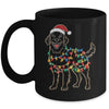Funny Santa Golden Retriever Retriever Christmas Lights Dog Lover Mug | siriusteestore