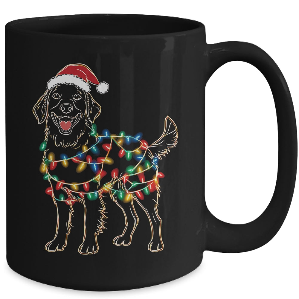 Funny Santa Golden Retriever Retriever Christmas Lights Dog Lover Mug | siriusteestore