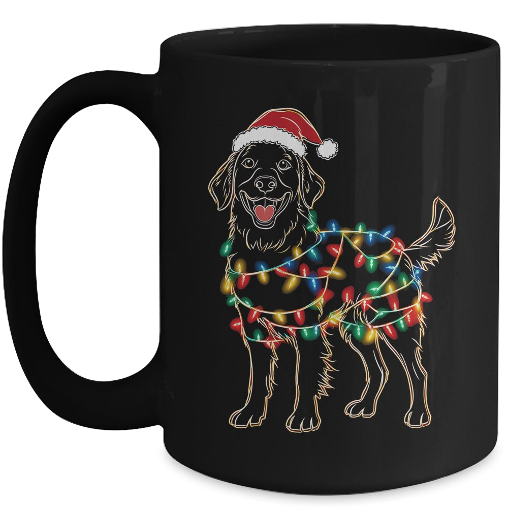 Funny Santa Golden Retriever Retriever Christmas Lights Dog Lover Mug | siriusteestore