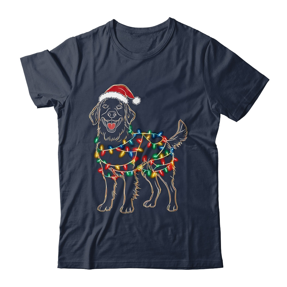 Funny Santa Golden Retriever Retriever Christmas Lights Dog Lover Shirt & Sweatshirt | siriusteestore