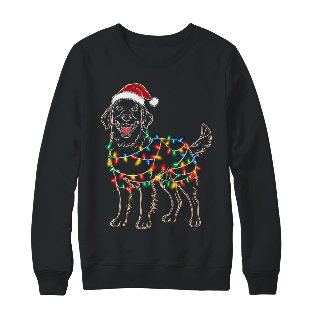 Funny Santa Golden Retriever Retriever Christmas Lights Dog Lover Shirt & Sweatshirt | siriusteestore