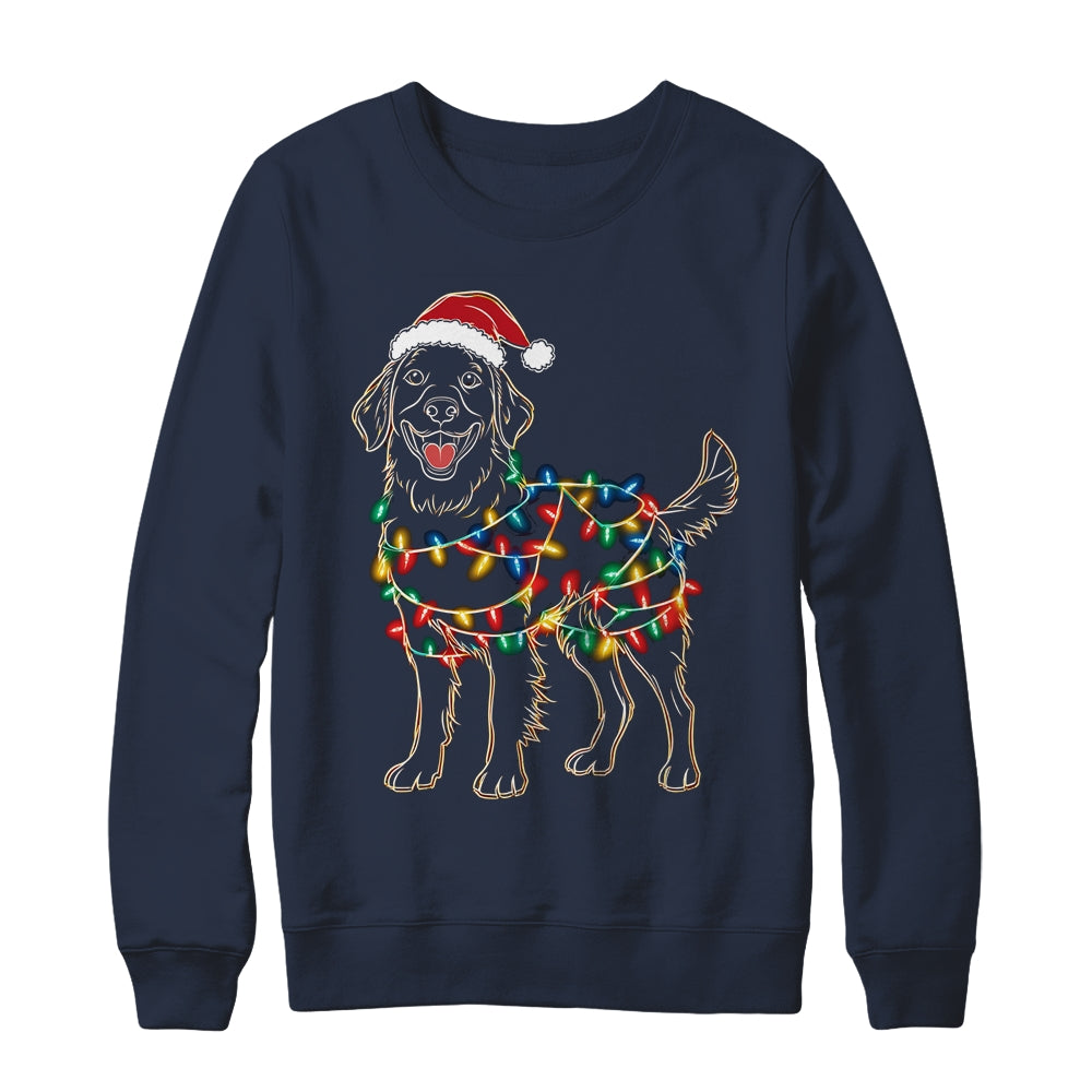 Funny Santa Golden Retriever Retriever Christmas Lights Dog Lover Shirt & Sweatshirt | siriusteestore