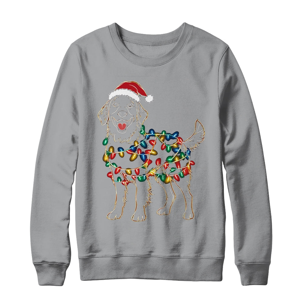 Funny Santa Golden Retriever Retriever Christmas Lights Dog Lover Shirt & Sweatshirt | siriusteestore