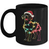 Funny Santa Labrador Retriever Christmas Lights Dog Lover Mug | siriusteestore
