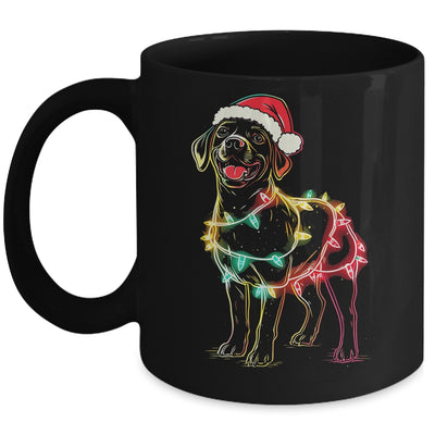 Funny Santa Labrador Retriever Christmas Lights Dog Lover Mug | siriusteestore