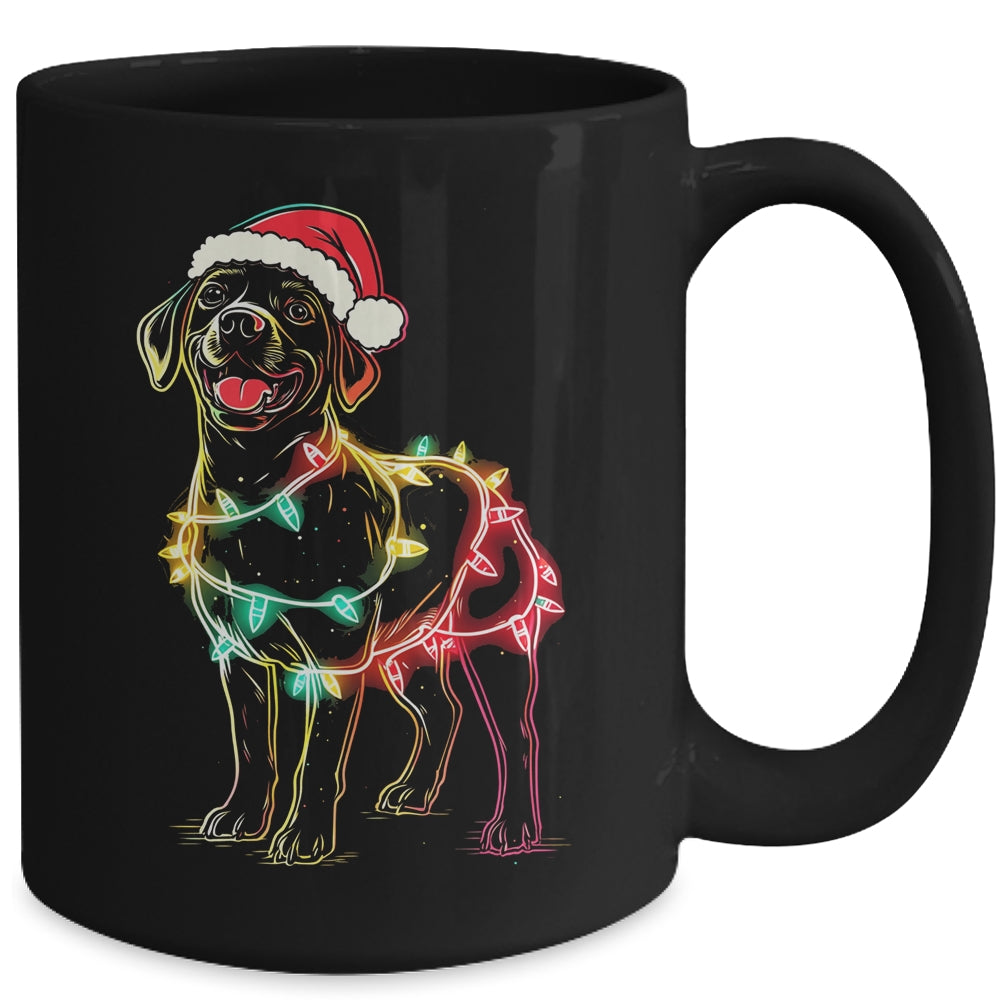 Funny Santa Labrador Retriever Christmas Lights Dog Lover Mug | siriusteestore