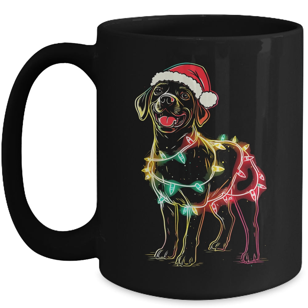 Funny Santa Labrador Retriever Christmas Lights Dog Lover Mug | siriusteestore