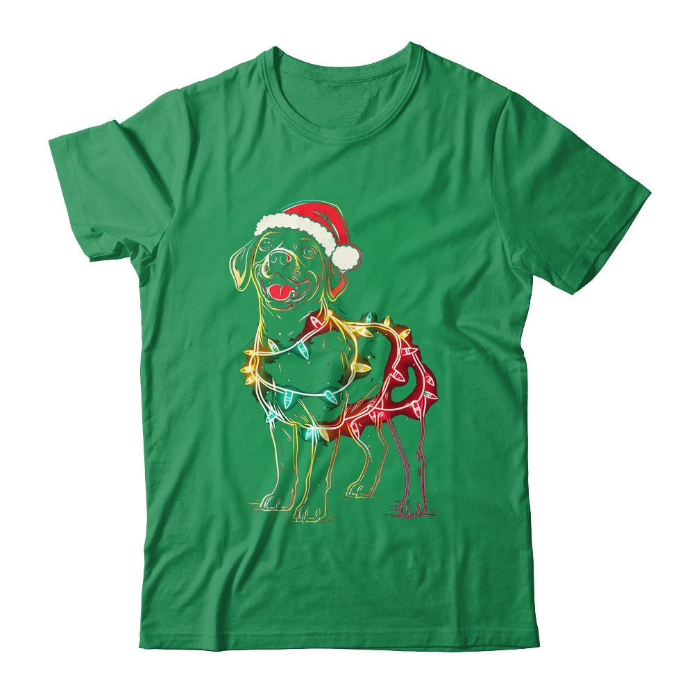 Funny Santa Labrador Retriever Christmas Lights Dog Lover Shirt & Sweatshirt | siriusteestore