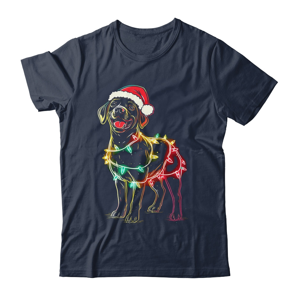Funny Santa Labrador Retriever Christmas Lights Dog Lover Shirt & Sweatshirt | siriusteestore