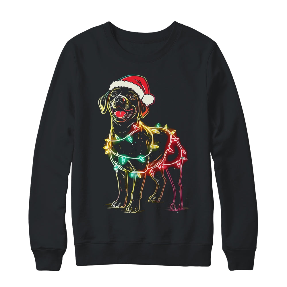 Funny Santa Labrador Retriever Christmas Lights Dog Lover Shirt & Sweatshirt | siriusteestore