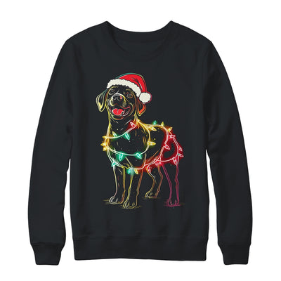 Funny Santa Labrador Retriever Christmas Lights Dog Lover Shirt & Sweatshirt | siriusteestore