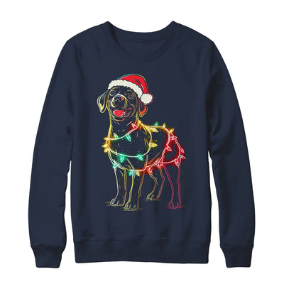 Funny Santa Labrador Retriever Christmas Lights Dog Lover Shirt & Sweatshirt | siriusteestore