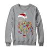 Funny Santa Pitbull Retriever Christmas Lights Dog Lover Shirt & Sweatshirt | siriusteestore