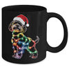 Funny Santa Poodle Retriever Christmas Lights Dog Lover Mug | siriusteestore