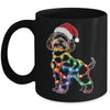 Funny Santa Poodle Retriever Christmas Lights Dog Lover Mug | siriusteestore