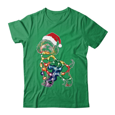 Funny Santa Poodle Retriever Christmas Lights Dog Lover Shirt & Sweatshirt | siriusteestore