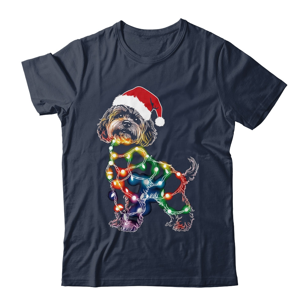 Funny Santa Poodle Retriever Christmas Lights Dog Lover Shirt & Sweatshirt | siriusteestore