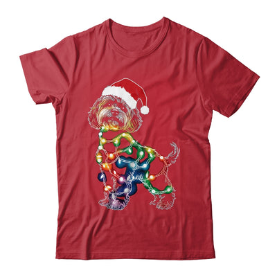 Funny Santa Poodle Retriever Christmas Lights Dog Lover Shirt & Sweatshirt | siriusteestore