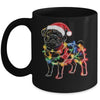 Funny Santa Pug Retriever Christmas Lights Dog Lover Mug | siriusteestore