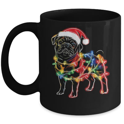 Funny Santa Pug Retriever Christmas Lights Dog Lover Mug | siriusteestore