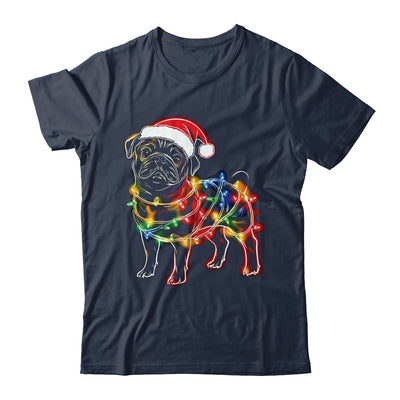 Funny Santa Pug Retriever Christmas Lights Dog Lover Shirt & Sweatshirt | siriusteestore