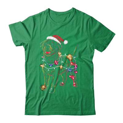 Funny Santa Rottweiler Retriever Christmas Lights Dog Lover Shirt & Sweatshirt | siriusteestore