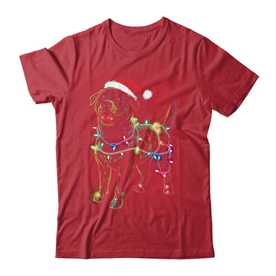 Funny Santa Rottweiler Retriever Christmas Lights Dog Lover Shirt & Sweatshirt | siriusteestore