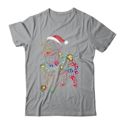 Funny Santa Rottweiler Retriever Christmas Lights Dog Lover Shirt & Sweatshirt | siriusteestore