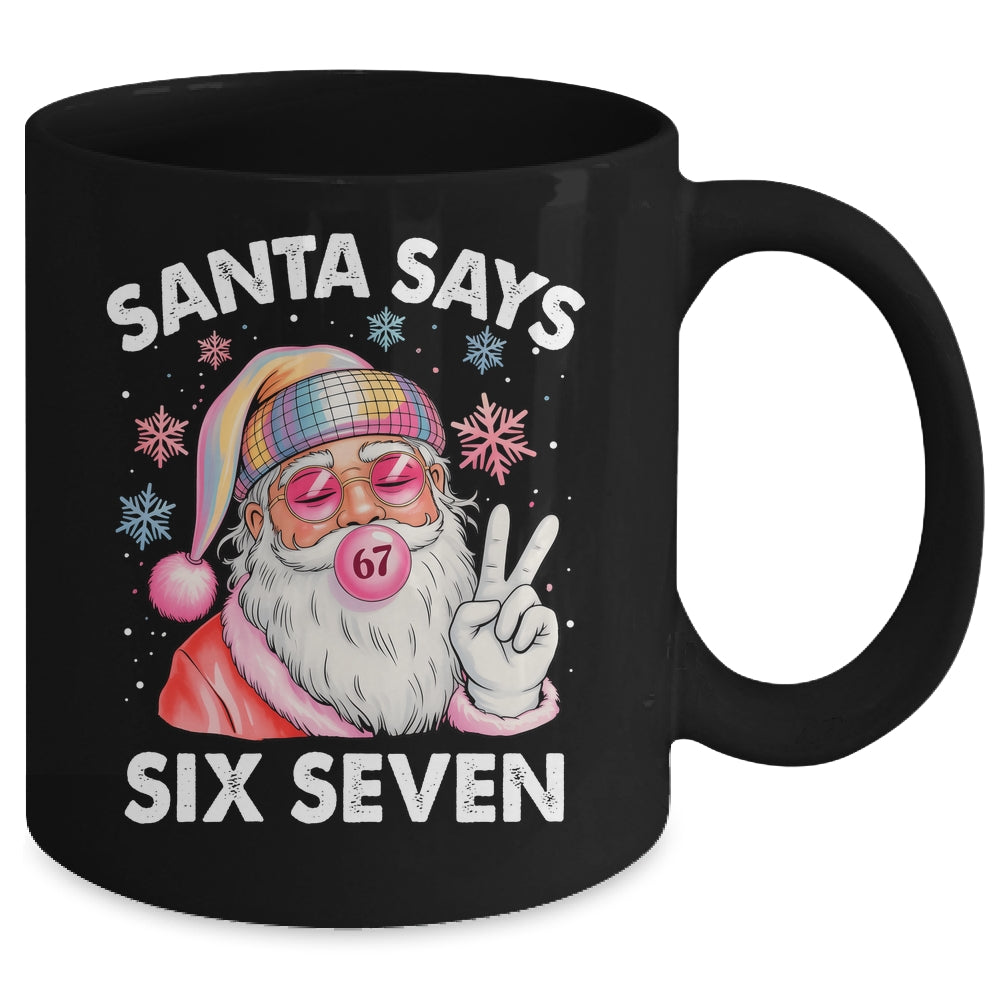 Funny Santa Says Six Seven Christmas 67 Meme Xmas Girls Boys Mug | siriusteestore