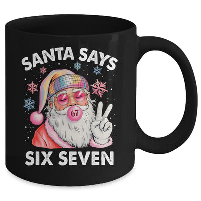 Funny Santa Says Six Seven Christmas 67 Meme Xmas Girls Boys Mug | siriusteestore