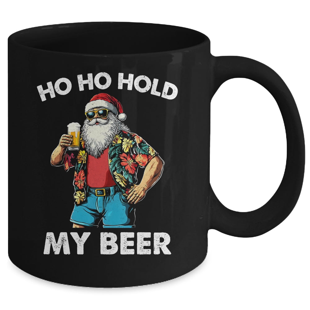 Funny Santa With Sunglasses And Beer Christmas In July Mug | siriusteestore