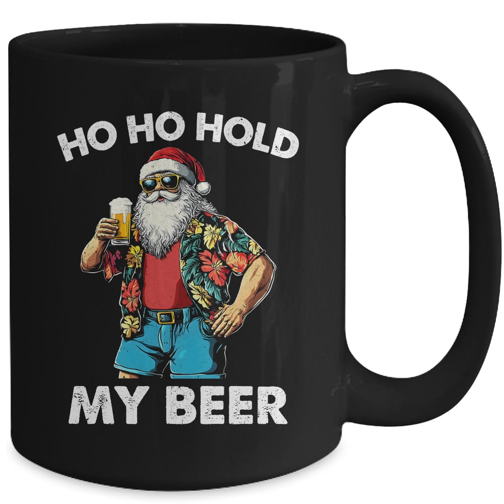 Funny Santa With Sunglasses And Beer Christmas In July Mug | siriusteestore
