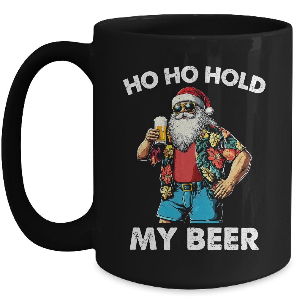 Funny Santa With Sunglasses And Beer Christmas In July Mug | siriusteestore