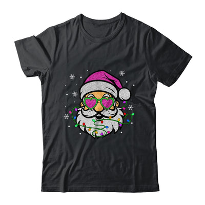 Funny Santa With Sunglasses Christmas Pink Women Girls Kids Shirt & Sweatshirt | siriusteestore
