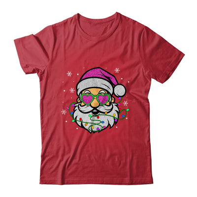 Funny Santa With Sunglasses Christmas Pink Women Girls Kids Shirt & Sweatshirt | siriusteestore