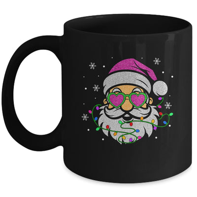 Funny Santa With Sunglasses Christmas Pink Women Girls Kids Mug | siriusteestore
